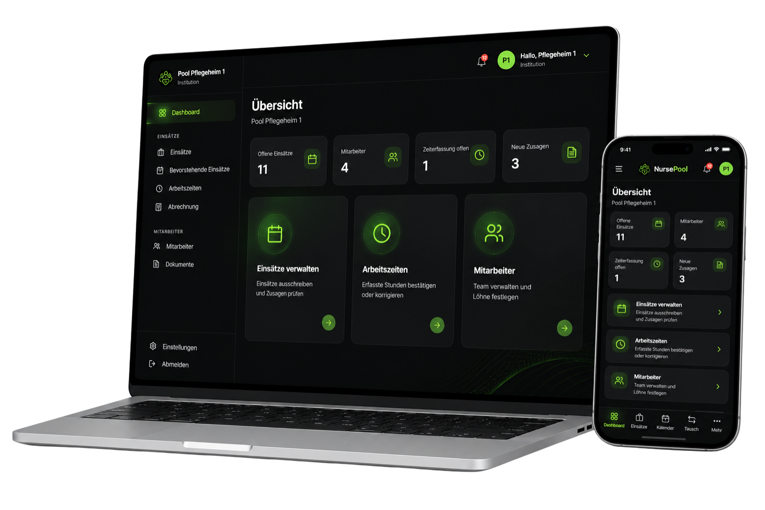 NursePool App — Institutionen